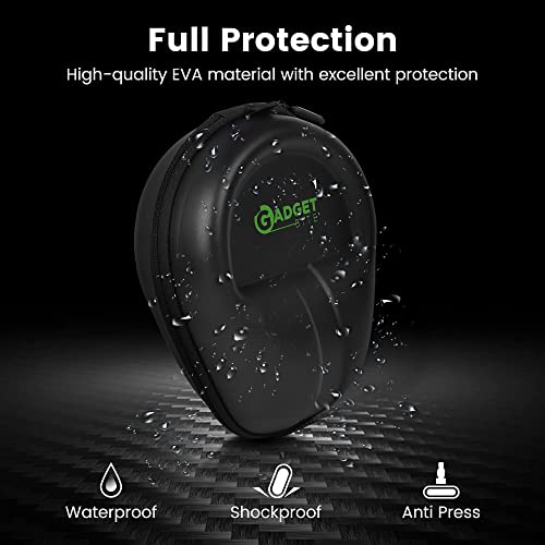 GadgetBite Headphone Vinyl Carrying Case Earpads Storage Bag (Black) GadgetBite Headphone Vinyl Carrying Case Earpads Storage Bag (Black)