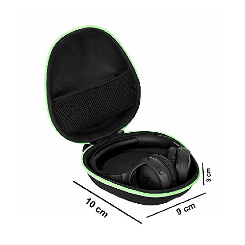 GadgetBite Headphone Vinyl Carrying Case Earpads Storage Bag (Black)