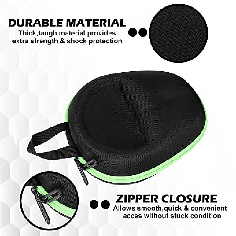 GadgetBite Headphone Vinyl Carrying Case Earpads Storage Bag (Black)