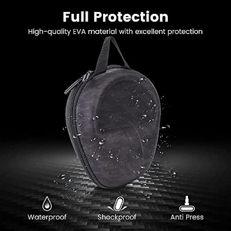 GadgetBite Headphone Vinyl Carrying Case Earpads Storage Bag (Black)