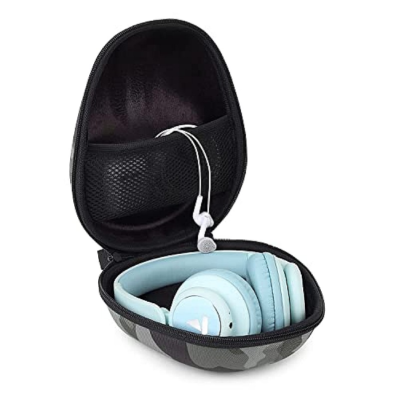 GadgetBite Headphone Vinyl Carrying Case Earpads Storage Bag (Black)