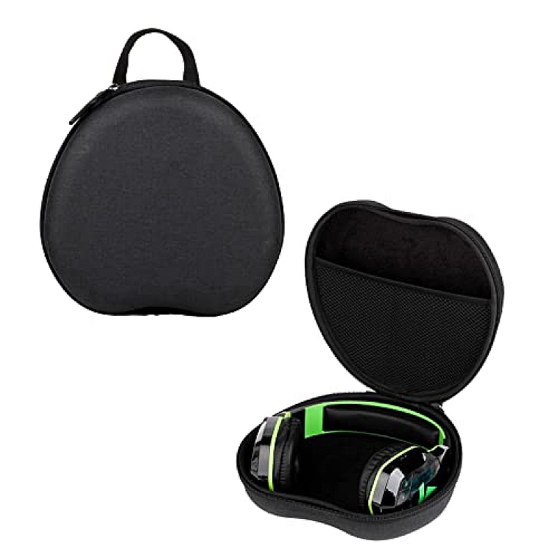 GadgetBite Headphone Vinyl Carrying Case Earpads Storage Bag (Black)