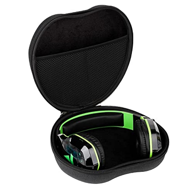 GadgetBite Headphone Vinyl Carrying Case Earpads Storage Bag (Black)