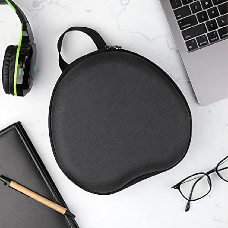 GadgetBite Headphone Vinyl Carrying Case Earpads Storage Bag (Black)