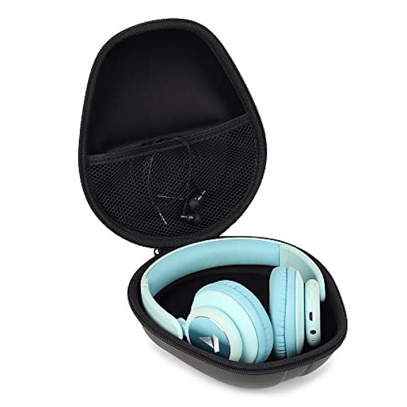 GadgetBite Headphone Vinyl Carrying Case Earpads Storage Bag (Black)