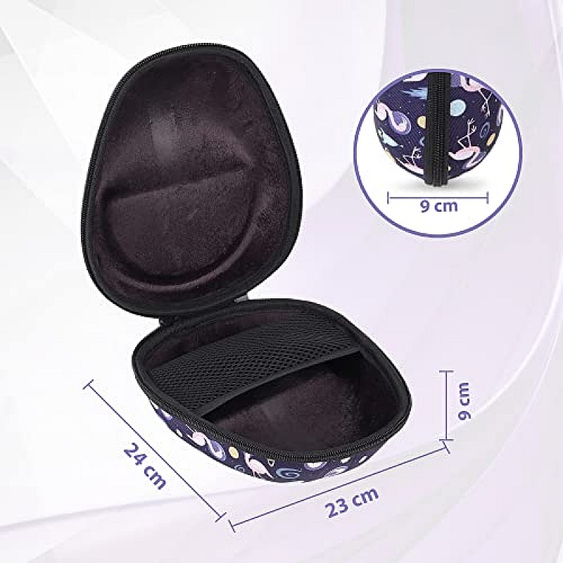 GadgetBite Headphone Vinyl Carrying Case Earpads Storage Bag (Black)