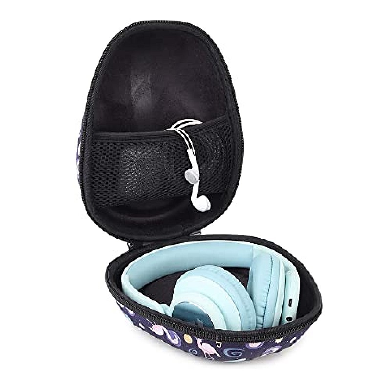 GadgetBite Headphone Vinyl Carrying Case Earpads Storage Bag (Black)