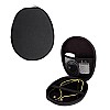 GadgetBite Headphone Vinyl Carrying Case Earpads Storage Bag (Black)