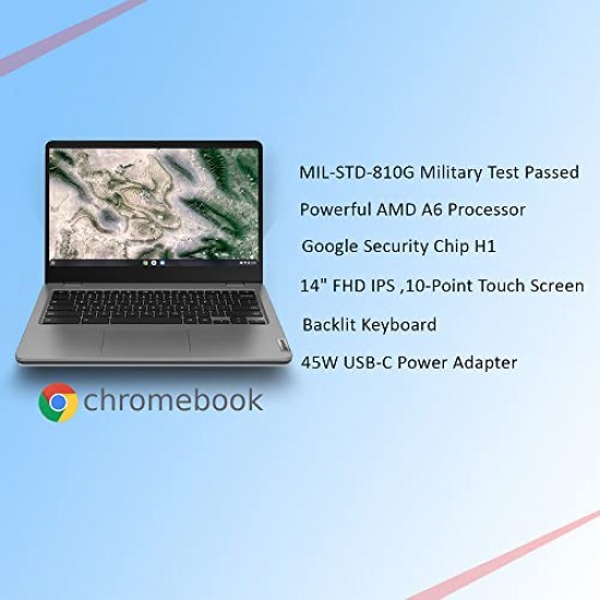 Lenovo Chromebook 14e 14.0" FHD TouchScreen Business Laptop 8GB DDR4 RAM/32GB Storage Up to 10 Hours Battery Life (Mineral Grey) 81MH0037HA