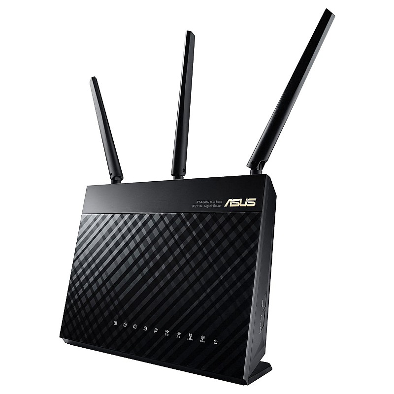 Asus AC1900 RT AC68U Dual-Band Wireless Gigabit Router (Black)