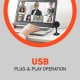 JBL Commercial CSUM06 Mini USB Unidirectional Microphone for Content Creation, Conference Calls, Presentations & Online Classes (Black)