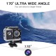 TechKing Full HD 1080p Action Camera Waterproof Sport Camera with 2 Inch LCD Screen, Optical 16MP 170 Degree (Black)