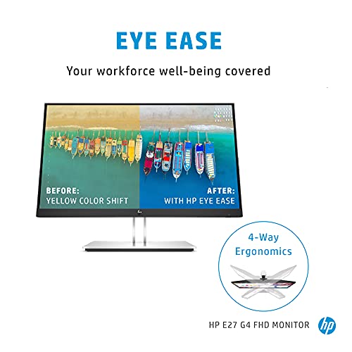HP E27 G4 27-inches Full HD 1920 x 1080 Pixels Anti-Glare IPS Monitor with Low Blue Light Mode and On-Screen Control Black HP E27 G4 27-inches Full HD 1920 x 1080 Pixels Anti-Glare IPS Monitor with Low Blue Light Mode and On-Screen Control Black