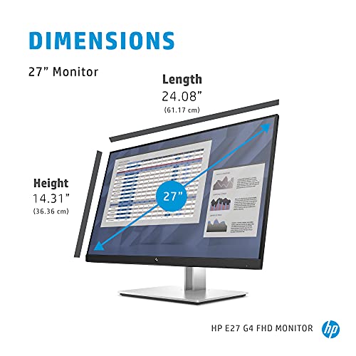 HP E27 G4 27-inches Full HD 1920 x 1080 Pixels Anti-Glare IPS Monitor with Low Blue Light Mode and On-Screen Control Black HP E27 G4 27-inches Full HD 1920 x 1080 Pixels Anti-Glare IPS Monitor with Low Blue Light Mode and On-Screen Control Black