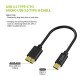 Tizum Z97- USB Type-C to Micro-B USB 3.0 (Gen 2/10 Gbps) Charger Cable Black