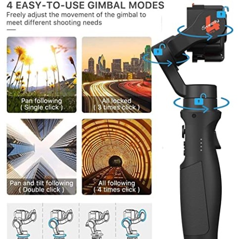 Hohem iSteady Pro 4 3-Axis Gimbal Stabilizer for Gopro 10/9 8/7/6/5/4, for Osmo Action and Other Action Cameras Hohem iSteady Pro 4 3-Axis Gimbal Stabilizer for Gopro 10/9 8/7/6/5/4, for Osmo Action and Other Action Cameras
