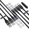 AIRTREE 3 in 1 Magnetic Charging Cable, YKZ Multi Magnet USB Cable for Type C/MicroUSB and i-Product, Max 15W Fast Charger Cable 