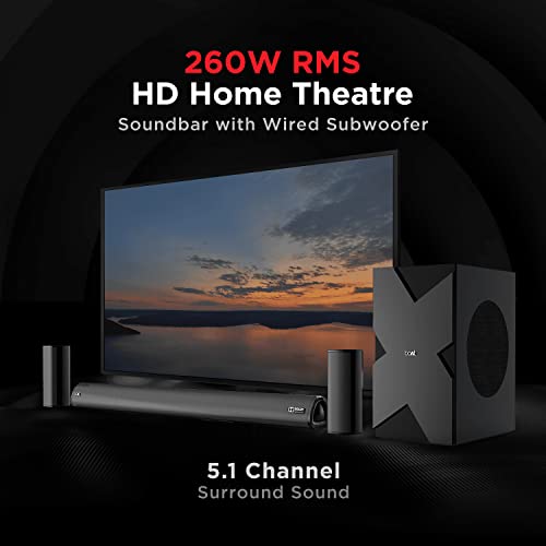 boAt AAVANTE Bar 3150D 260W 5.1 Channel Bluetooth Soundbar with Dolby Audio, Signature Sound, (Premium Black) boAt AAVANTE Bar 3150D 260W 5.1 Channel Bluetooth Soundbar with Dolby Audio, Signature Sound, (Premium Black)