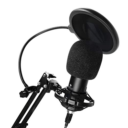 ZEBRONICS Zeb-Lucid PRO Desktop Mount Condenser Microphone with 2M USB Cable Black ZEBRONICS Zeb-Lucid PRO Desktop Mount Condenser Microphone with 2M USB Cable Black
