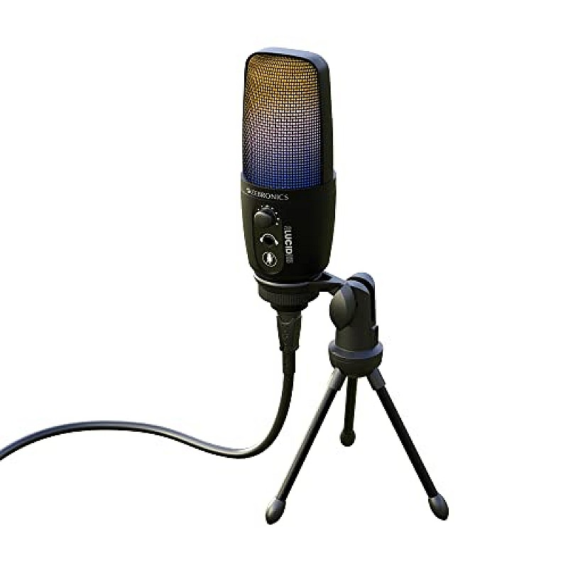 ZEBRONICS Zeb-Lucid PRO Desktop Mount Condenser Microphone with 2M USB Cable  Black