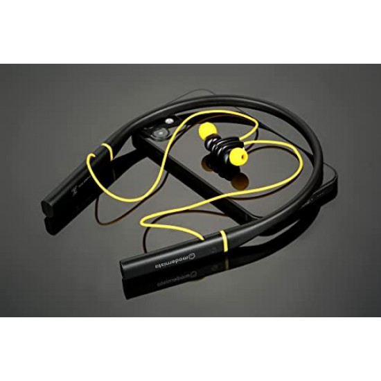 Modernista PowerBass 200 Bluetooth 5.0 Wireless Neckband in Ear Earphones Mic (Yellow)