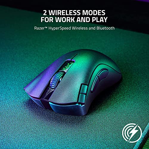 Razer Bluetooth DeathAdder V2 X Hyper Speed Ultra-Fast Hyper Speed Wireless Ergonomic Gaming Mouse Black Razer Bluetooth DeathAdder V2 X Hyper Speed Ultra-Fast Hyper Speed Wireless Ergonomic Gaming Mouse Black