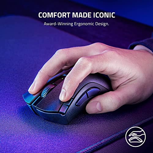 Razer Bluetooth DeathAdder V2 X Hyper Speed Ultra-Fast Hyper Speed Wireless Ergonomic Gaming Mouse Black Razer Bluetooth DeathAdder V2 X Hyper Speed Ultra-Fast Hyper Speed Wireless Ergonomic Gaming Mouse Black