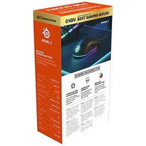 SteelSeries Rival 3 Wireless Gaming Mouse 400+ Hour Battery Life Black SteelSeries Rival 3 Wireless Gaming Mouse 400+ Hour Battery Life Black