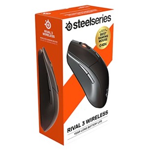 SteelSeries Rival 3 Wireless Gaming Mouse 400+ Hour Battery Life Black SteelSeries Rival 3 Wireless Gaming Mouse 400+ Hour Battery Life Black