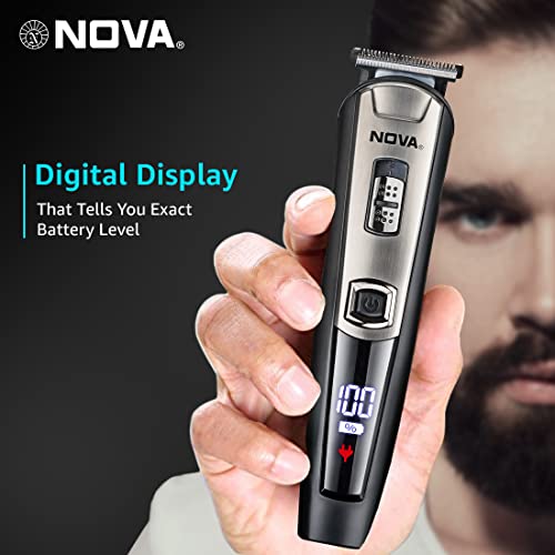 Nova NG 1153 Digital USB Corded and Cordless 160 Minutes Runtime Trimmer for Men (Gray) Nova NG 1153 Digital USB Corded and Cordless 160 Minutes Runtime Trimmer for Men (Gray)