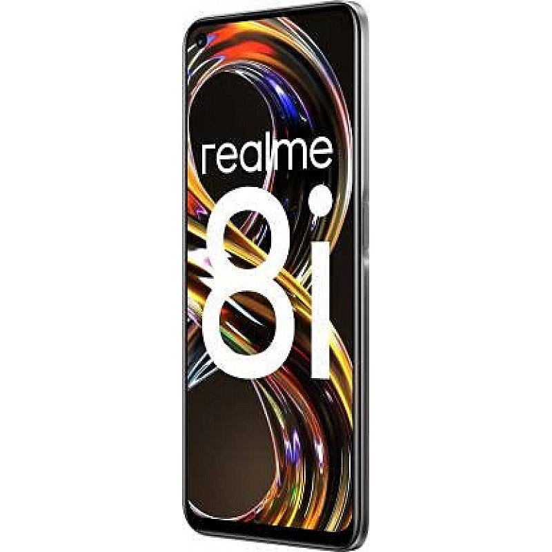 realme 8i Space Black, 4GB RAM, 64GB Storage Refurbished