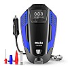 INALSA Tyre Inflator ITC 03 with Digital Display 12 V DC Portable Tyre Inflato 150 Watt (Black/Blue)