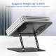 Portronics My Buddy K3 Portable Laptop Tabletop Stand I Foldable & Adjustable for Laptops Up to 15.6 Inches(Silver)