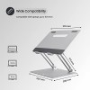 Portronics My Buddy K3 Portable Laptop Tabletop Stand I Foldable & Adjustable for Laptops Up to 15.6 Inches(Silver)