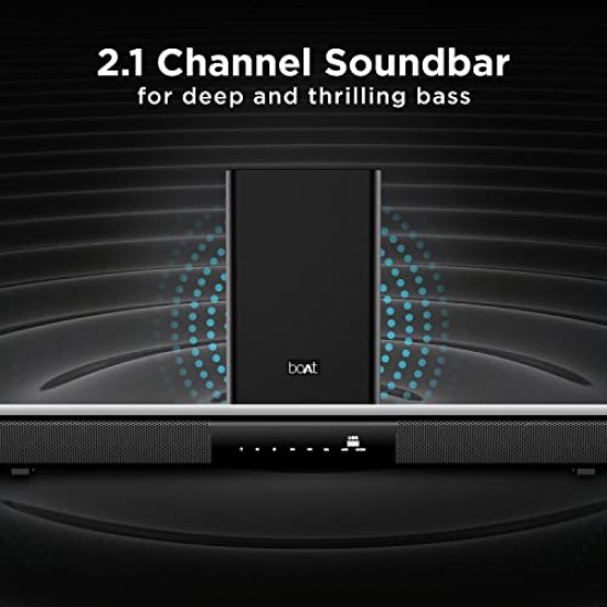 boAt Aavante Bar 1750 2.1 Channel Bluetooth Soundbar with 120W RMS Signature Sound, Wireless (Premium Black)