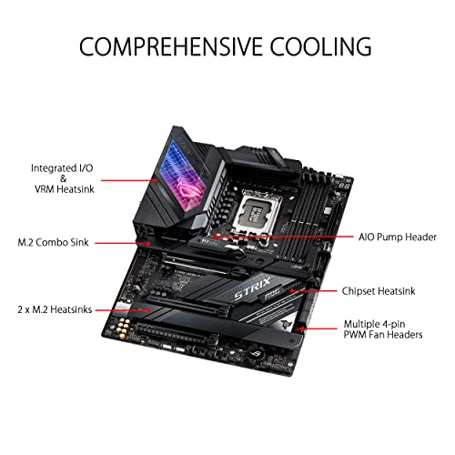 ASUS ROG Strix Z690-E Gaming WiFi LGA 1700 (12th Gen Intel Core) ATX Gaming Motherboard with DDR5 ASUS ROG Strix Z690-E Gaming WiFi LGA 1700 (12th Gen Intel Core) ATX Gaming Motherboard with DDR5
