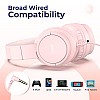 Tribit Headphones with Mic, Girls Headphones Wired Over Ear Headsets with Limited Volume 85dB/ 94dB, 3.5mm Jack Compatible Smartphones Tablet