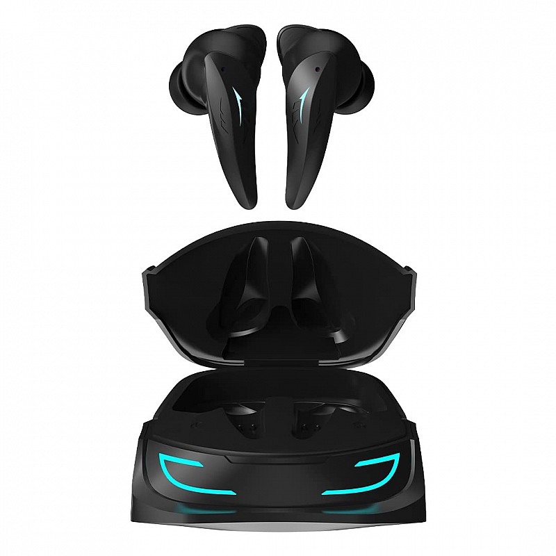 WINGS Phantom 500 with ENC and 40 ms latency game mode Bluetooth Headset  (Black, True Wireless)