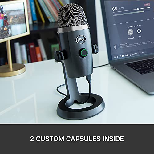 Blue Yeti Nano Premium USB Microphone for Recording, Streaming, Gaming, Podcasting on PC and Mac, Condenser Mic Shadow Grey Blue Yeti Nano Premium USB Microphone for Recording, Streaming, Gaming, Podcasting on PC and Mac, Condenser Mic Shadow Grey