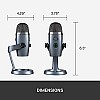 Blue Yeti Nano Premium USB Microphone for Recording, Streaming, Gaming, Podcasting on PC and Mac, Condenser Mic Shadow Grey