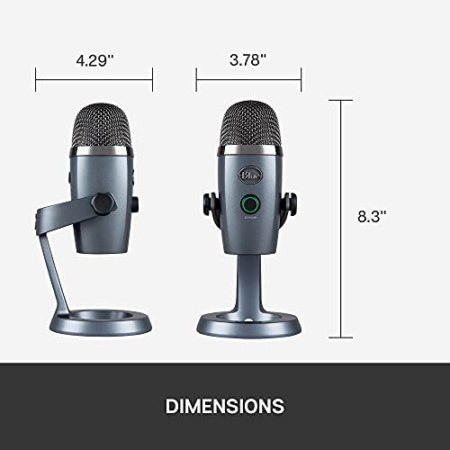Blue Yeti Nano Premium USB Microphone for Recording, Streaming, Gaming, Podcasting on PC and Mac, Condenser Mic Shadow Grey Blue Yeti Nano Premium USB Microphone for Recording, Streaming, Gaming, Podcasting on PC and Mac, Condenser Mic Shadow Grey