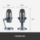 Blue Yeti Nano Premium USB Microphone for Recording, Streaming, Gaming, Podcasting on PC and Mac, Condenser Mic Shadow Grey