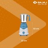 Bajaj Rex DLX Mixer Grinder 750W Mixie For Kitchen With Nutri-Pro Feature 4 Stainless Steel Mixer Jar White Blue