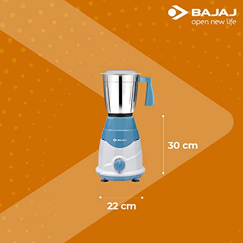 Bajaj Rex DLX Mixer Grinder 750W Mixie For Kitchen With Nutri-Pro Feature 4 Stainless Steel Mixer Jar White Blue Bajaj Rex DLX Mixer Grinder 750W Mixie For Kitchen With Nutri-Pro Feature 4 Stainless Steel Mixer Jar White Blue