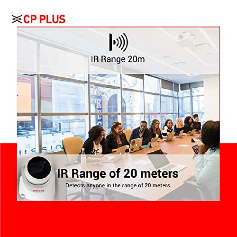 CP PLUS 5MP IR Dome Camera 3.6mm Fixed Lens up to 20 M IR Distance Max. 25fps5MP (16:9 Video Output), White