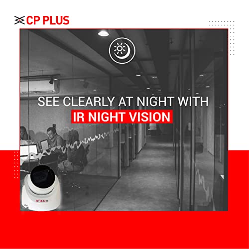 CP PLUS 5MP IR Dome Camera 3.6mm Fixed Lens up to 20 M IR Distance Max. 25fps5MP (16:9 Video Output), White CP PLUS 5MP IR Dome Camera 3.6mm Fixed Lens up to 20 M IR Distance Max. 25fps5MP (16:9 Video Output), White