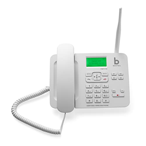 Beetel F1K is Quad Band 2G GSM Landline Phone with 2-Way Speakers White Beetel F1K is Quad Band 2G GSM Landline Phone with 2-Way Speakers White