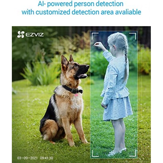 EZVIZ by Hikvision|C8C Outdoor WiFi 1080p Motorized Pan/Tilt Camera,Color Night Vision, BuiltIn MicroSD Card Slot(Upto 256GB)