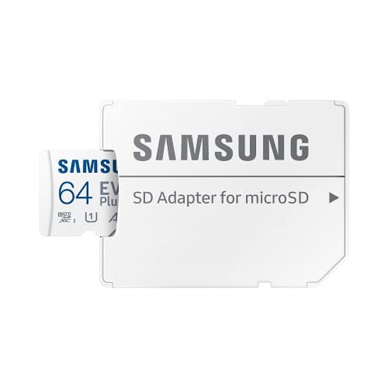 Samsung EVO Plus 64GB microSDXC UHS-I U1 130MB/s Full HD & 4K UHD Memory Card with Adapter (MB-MC64KA)