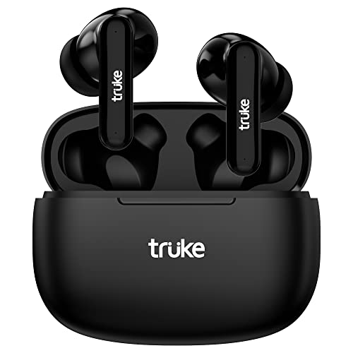 truke Air Buds Lite True Wireless in Ear Earbuds with 10H Single Charge Playtime, Gaming Mode, ENC, AAC Codec, Bluetooth 5.1, IPX4 (Black) truke Air Buds Lite True Wireless in Ear Earbuds with 10H Single Charge Playtime, Gaming Mode, ENC, AAC Codec, Bluetooth 5.1, IPX4 (Black)